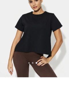 Black gym sports t shirt