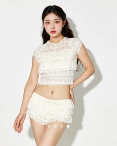 Korean frill net top