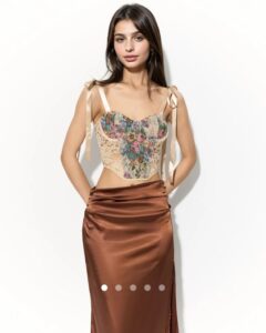 Floral corset top