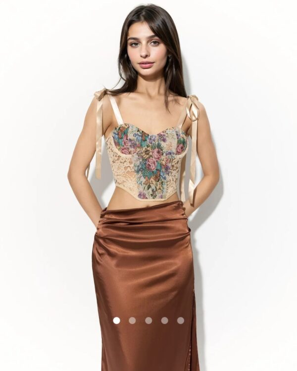 Floral corset top