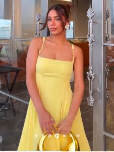 DRAPED A-line dress
