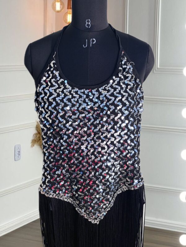 Cocktail fringe dress bodysuit - Image 5