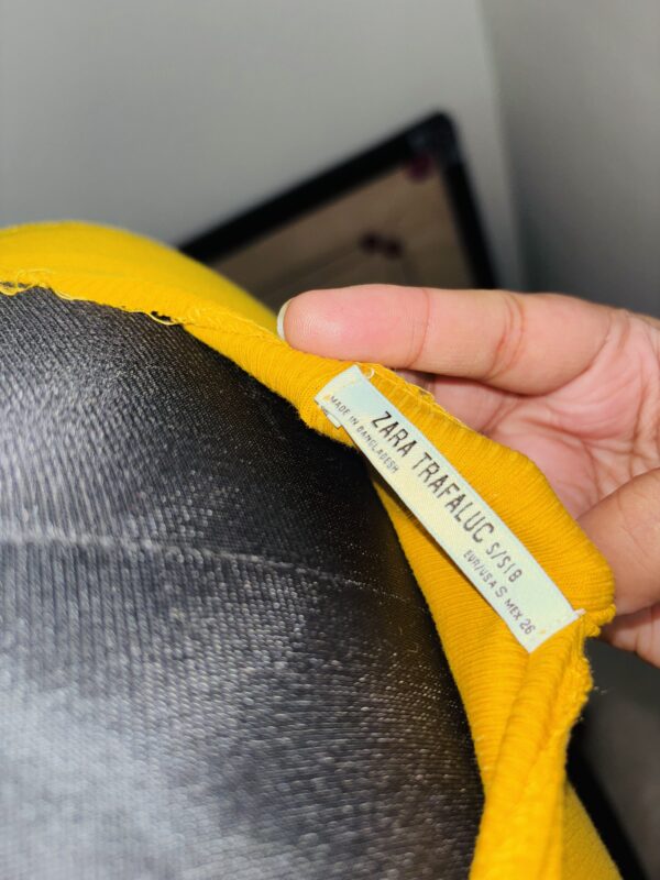 ZARA yellow ribbed top - Image 4