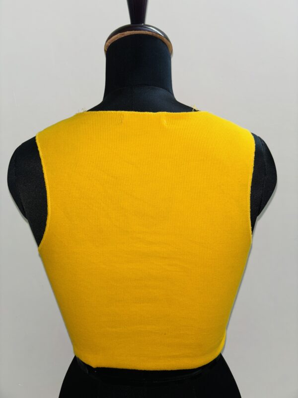 ZARA yellow ribbed top - Image 3
