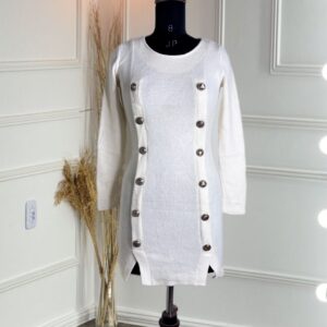 Korean Elegant White Formal dress
