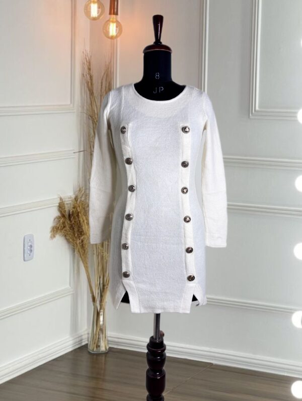 Korean Elegant White Formal dress