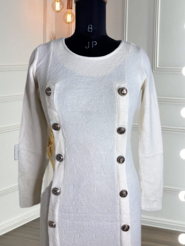 Korean Elegant White Formal dress - Image 2