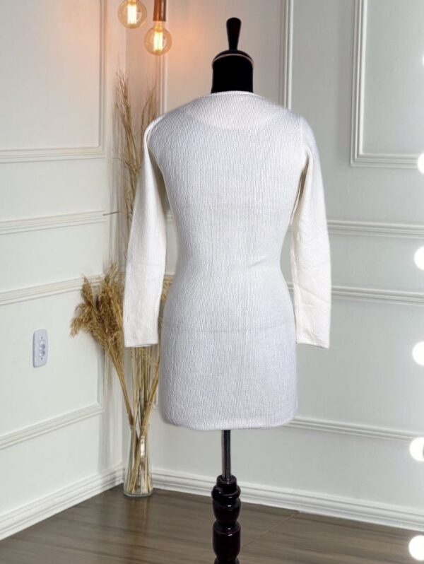 Korean Elegant White Formal dress - Image 3