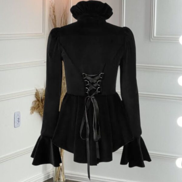 Killstar black velvet gothic jacket - Image 5