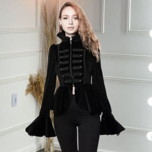 Killstar black velvet gothic jacket with occult-inspired design – Be Unique Upgraded