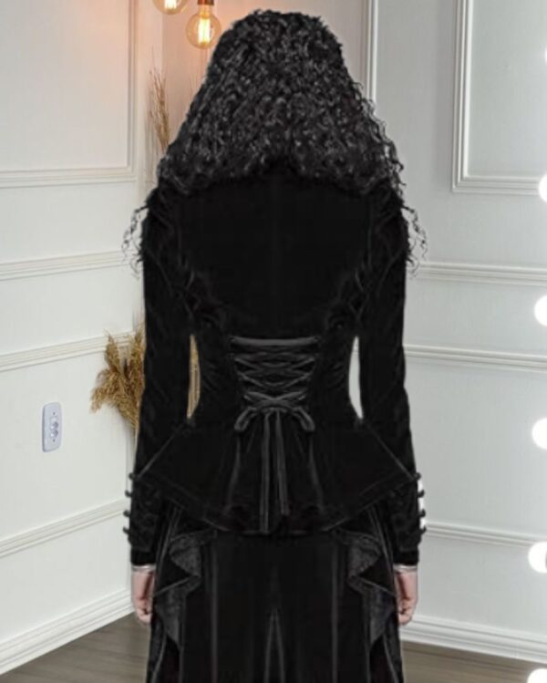 Killstar black velvet gothic jacket - Image 3