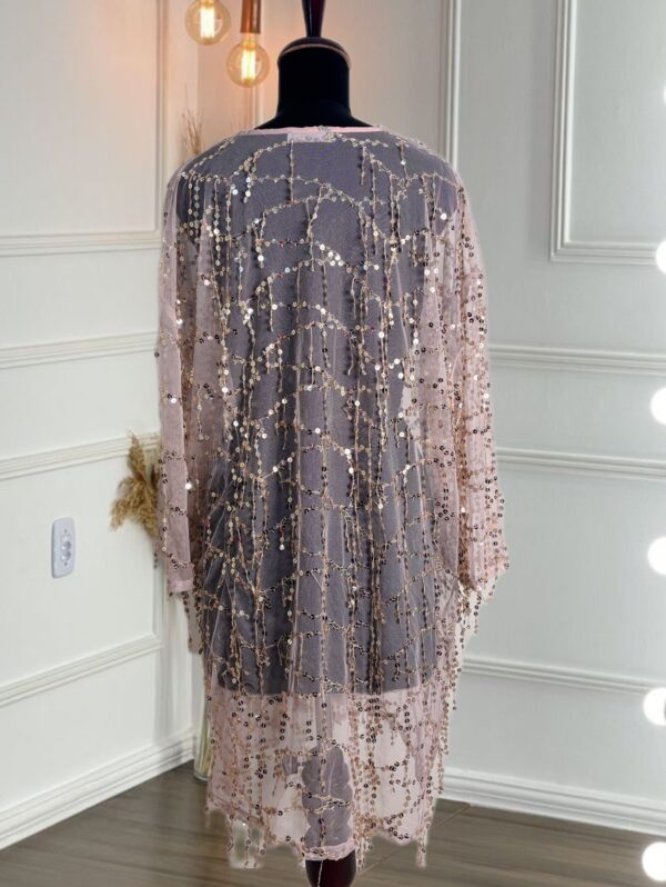 Sequins kimono sheer cardigan - Image 4