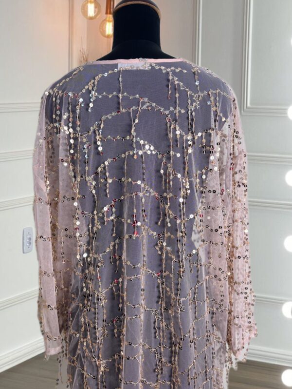 Sequins kimono sheer cardigan - Image 3