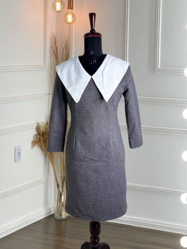oversized collar formal dress - Image 4