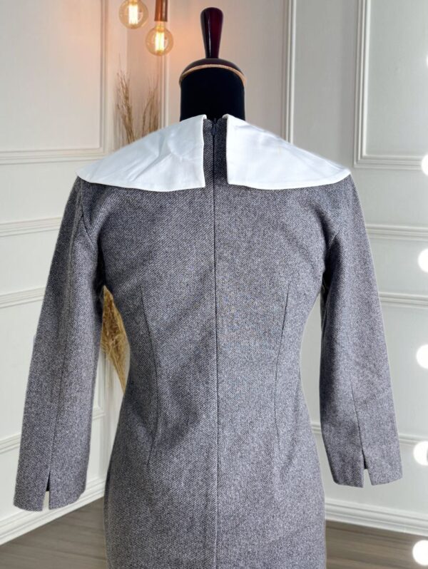 oversized collar formal dress - Image 5
