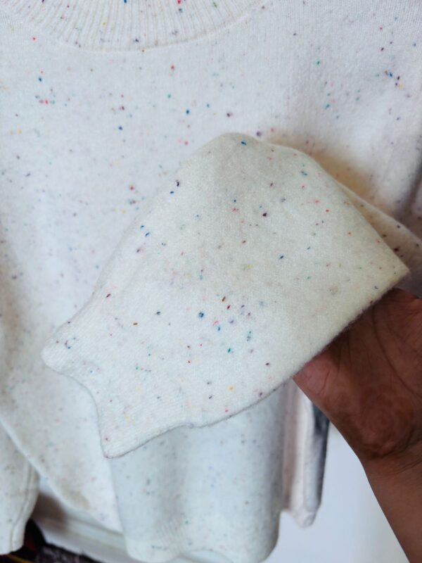 White Speckled Turtleneck Sweater - Image 4